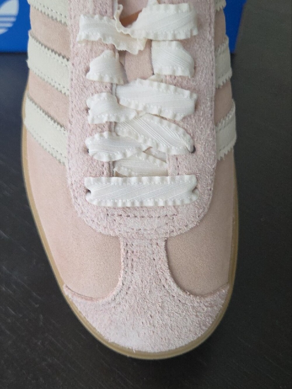NWT Adidas Women's GAZELLE BOLD 'Sandy Pink Off White' Shoes IH4209 - Picture 9 of 10